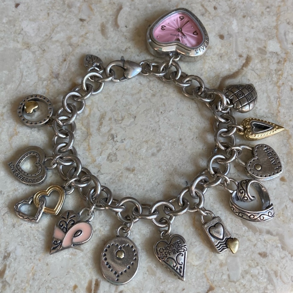 BRIGHTON 12 Charm ‘Power Of Pink’ CHARM BRACELET